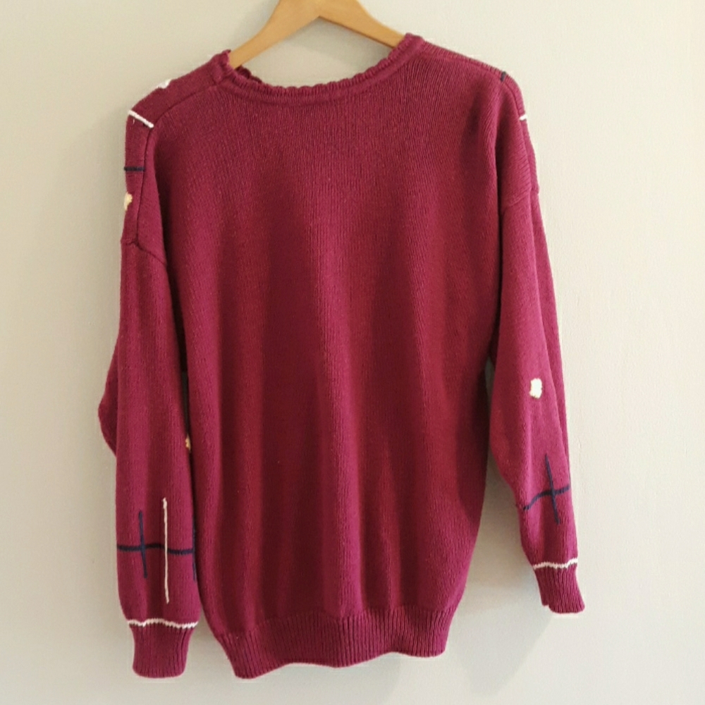 Vintage 80's or 90's floral sweater - Picture 2 of 3